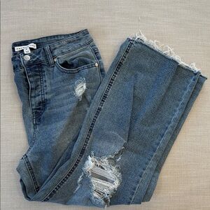 And Other Stories Women's Distressed Blue Cropped Jeans